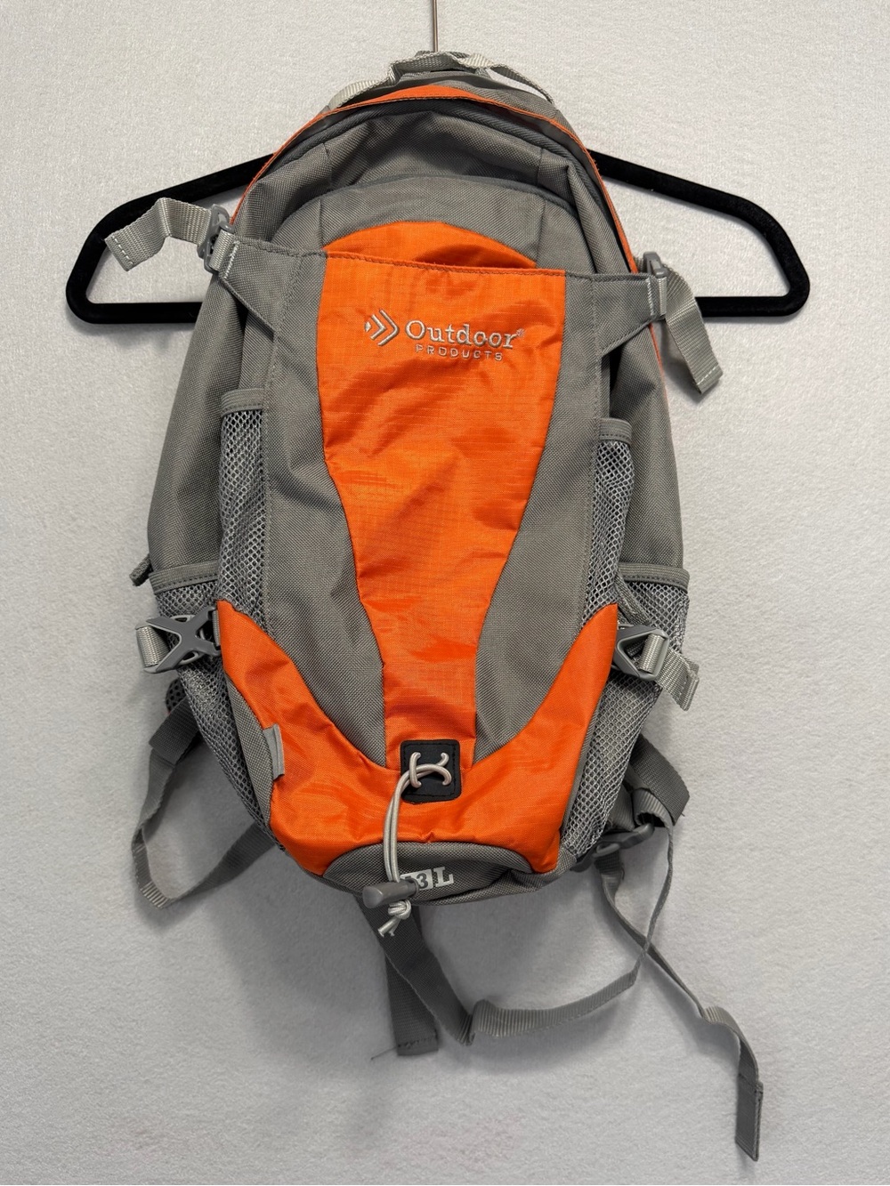 Outdoor Products 13L Daypack Backpack Orange Grey Trim Hiking Cycling